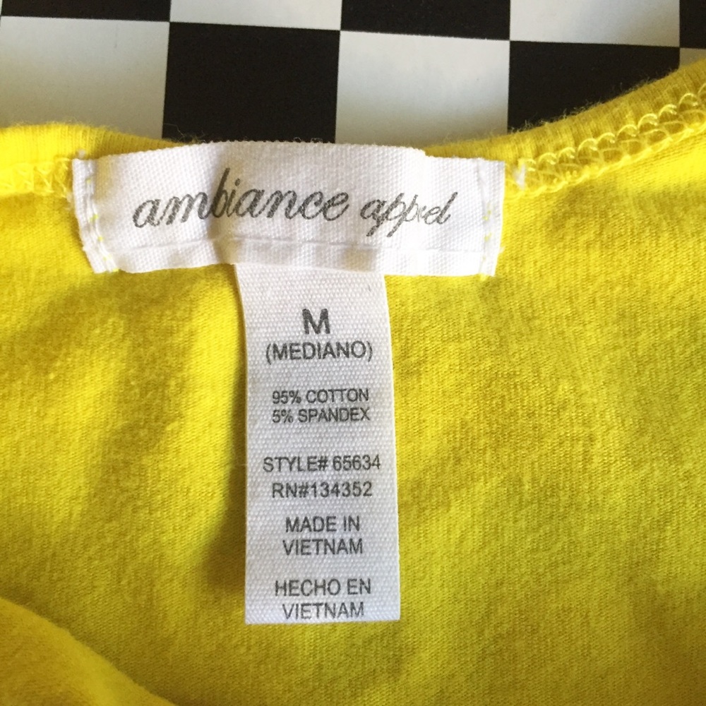 Neon Yellow  Bodysuit Ambiance Apparel - Picture 2 of 5